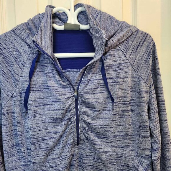 Athleta Blue Striped Hoodie Sweatshirt - Picture 3 of 9